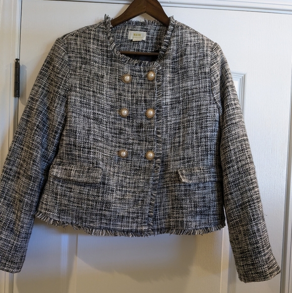 Maeve Double-Breasted Tweed Jacket Anthropologie (10) - Picture 10 of 16